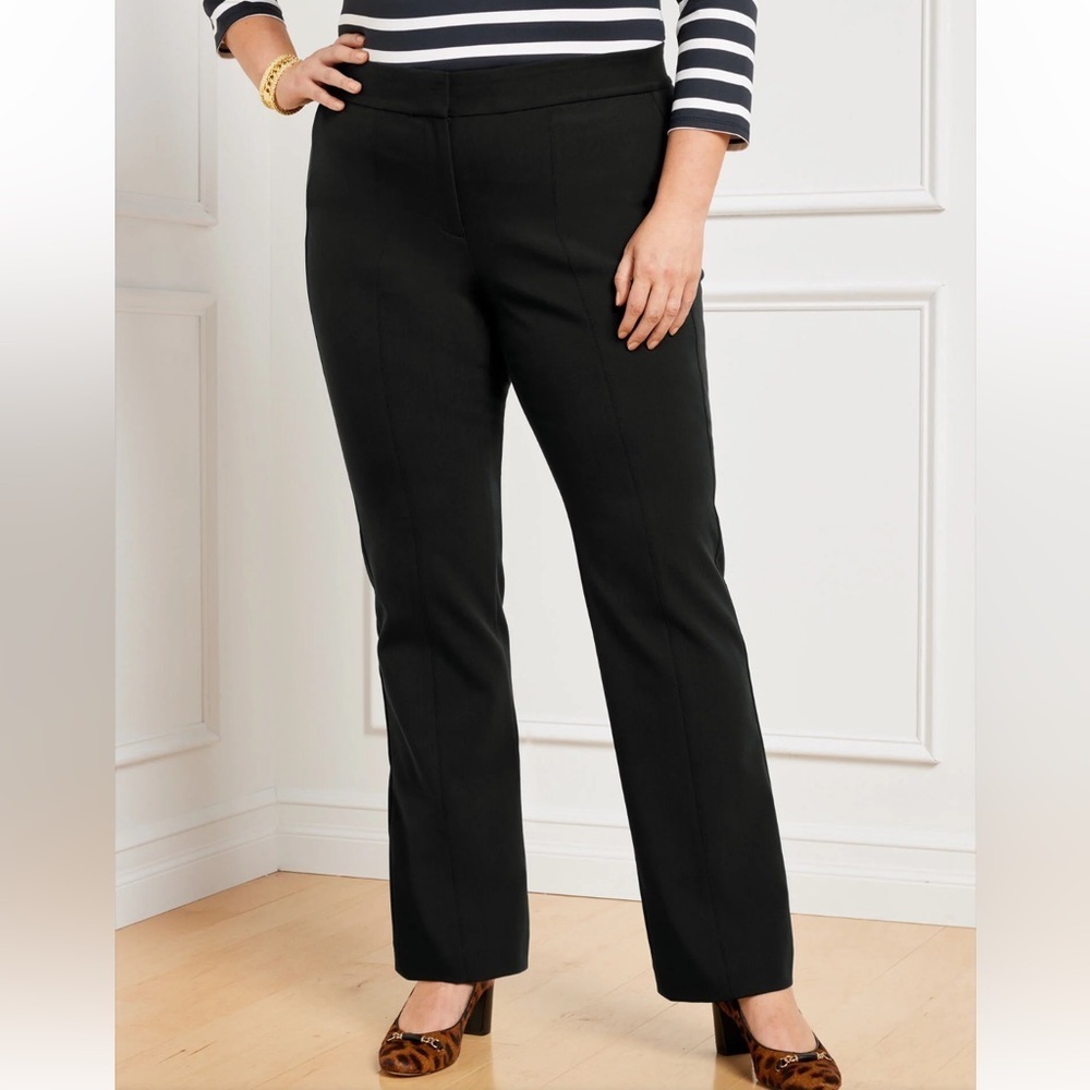 NEW Talbots Curvy Fit Office Professional Black Pants Size 10
